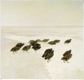 Ściereczka do okularów Kuropatwy na śniegu Józef Chełmoński