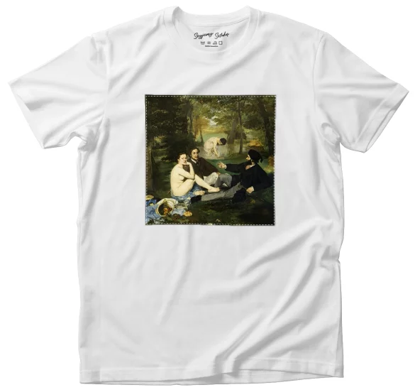 Koszulka z naszywką Śniadanie na trawie Édouard Manet