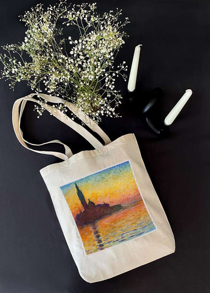 Torba z naszywką San Giorgio maggiore at dusk Claude Monet