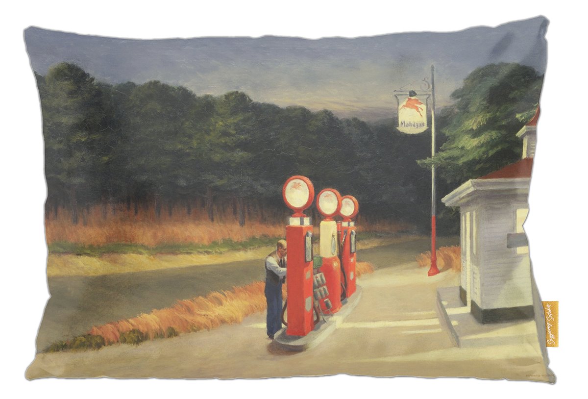 Poduszka dekoracyjna na prezent z obrazem Benzyna Edward Hopper Szyjemy Sztukę