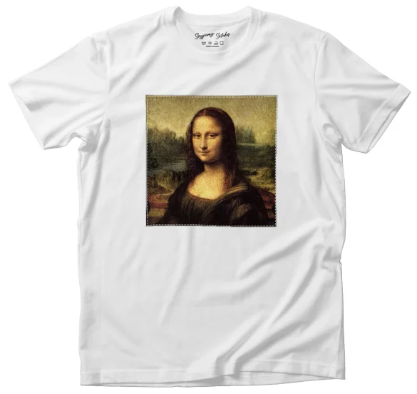 Koszulka z naszywką Mona Lisa Leonardo da Vinci