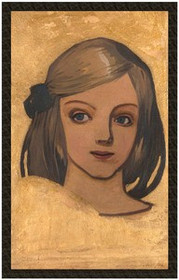 Naszywka Główka dziewczynki na złotym tle Józef Mehoffer