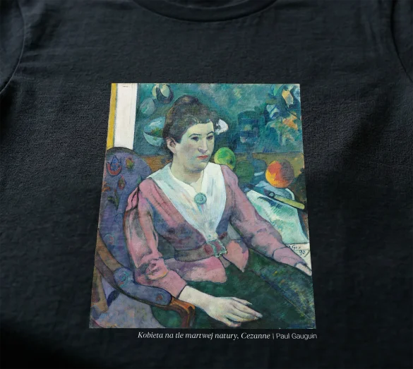 Bluzka damska Kobieta na tle martwej natury, Cezanne Paul Gauguin