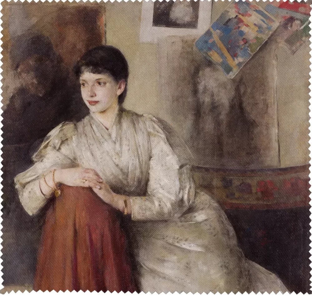 Ściereczka do okularów Portret kobiety w białej sukni Olga Boznańska