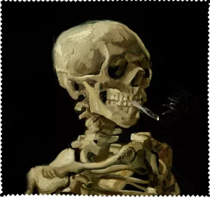 Ściereczka do okularów Czaszka z palącym się papierosem Vincent Van Gogh