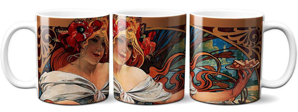 Kubek Biscuits Lefevre Utile Alfons Mucha