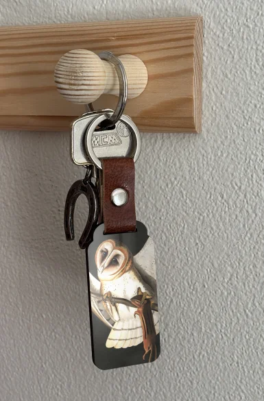 Brelok Barn Owl, Tyto Alba James Audubon