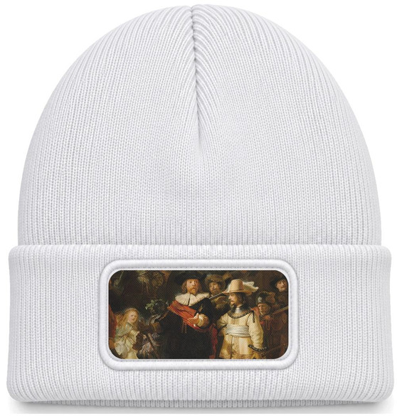 Czapka zimowa Straż nocna Rembrandt – biała