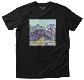 Koszulka z naszywką Eiger, Mönch und Jungfrau in der Morgensonne Ferdinand Hodler