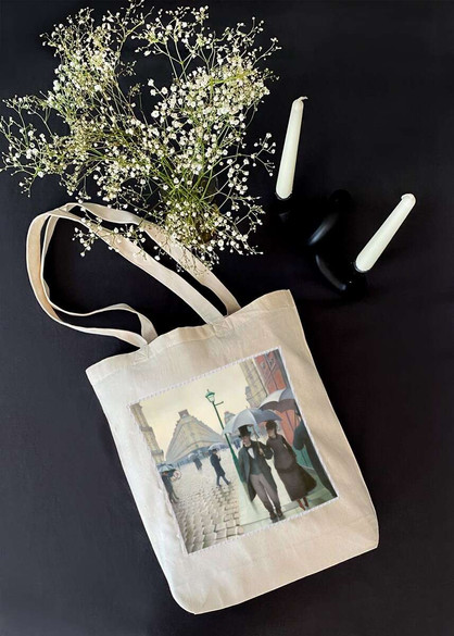 Torba z naszywką Paryż. Deszczowy dzień Gustave Caillebotte