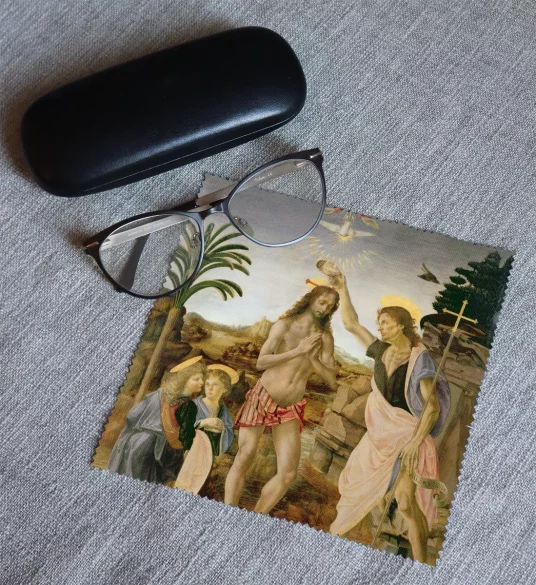 Ściereczka do okularów Chrzest Chrystusa Leonardo da Vinci