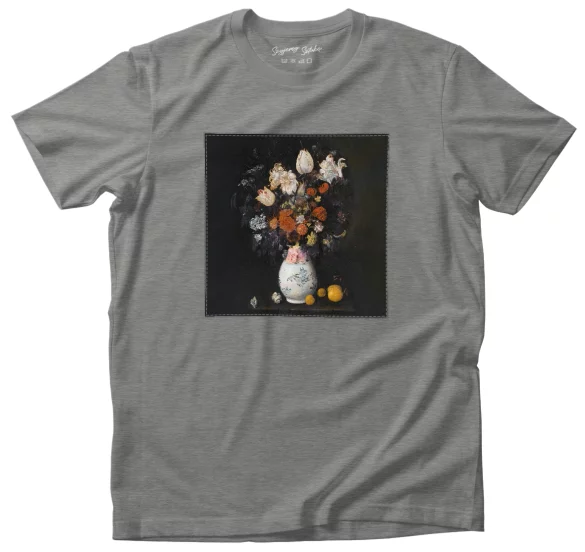 Koszulka z naszywką Kwiaty w wazonie Judith Leyster