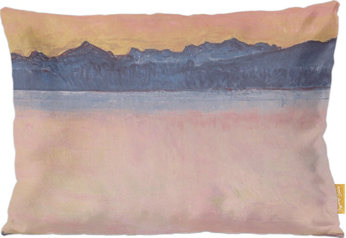Poduszka dekoracyjna na prezent z obrazem Genfersee mit Mont-Blanc im Morgenrot Ferdinand Hodler Szyjemy Sztukę