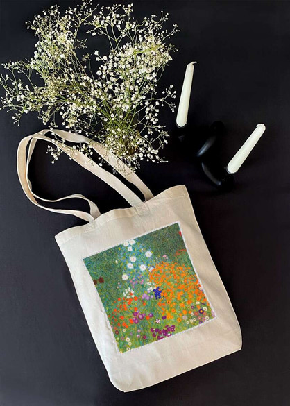 Torba z naszywką Flower garden Gustav Klimt