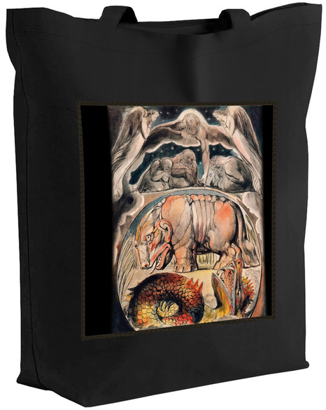 Torba z naszywką Behemoth i lewiatan William Blake