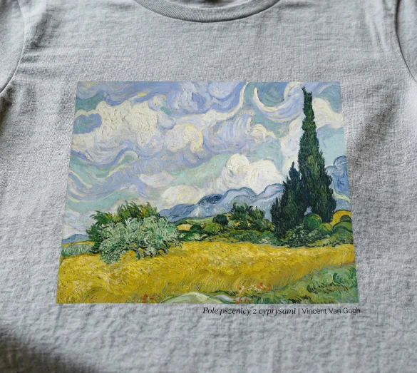Bluzka damska Pole pszenicy z cyprysami Vincent Van Gogh