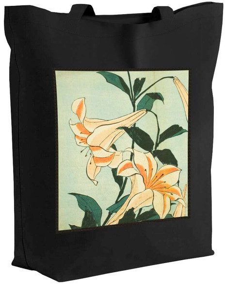 Torba z naszywką Lilie Katsushika Hokusai