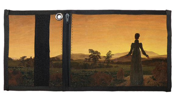 Portfel Kobieta na tle zachodzącego słońca Caspar David Friedrich