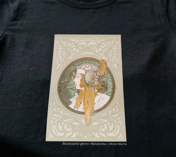 Bluzka damska Bizantyjskie głowy: blondynka Alfons Mucha