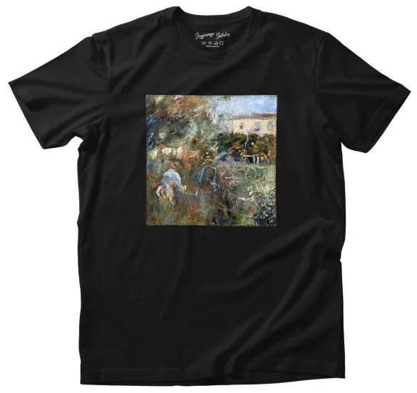 Koszulka z naszywką Kobieta w ogrodzie Berthe Morisot