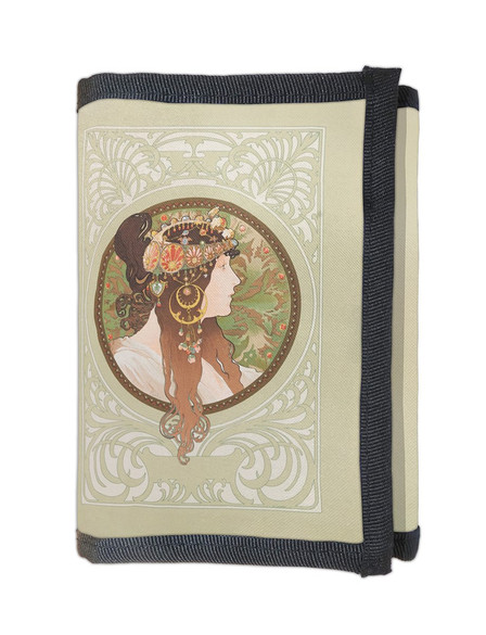 Portfel Bizantyjskie głowy: brunetka Alfons Mucha
