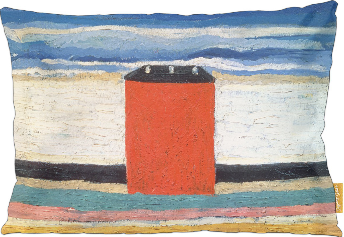 Poduszka dekoracyjna na prezent z obrazem Czerwony Dom Kazimir Severinovich Malevich Szyjemy Sztukę