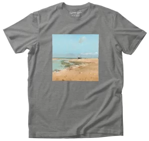 Koszulka z naszywką Plaża podczas odpływu (ujście rzeki) Edgar Degas