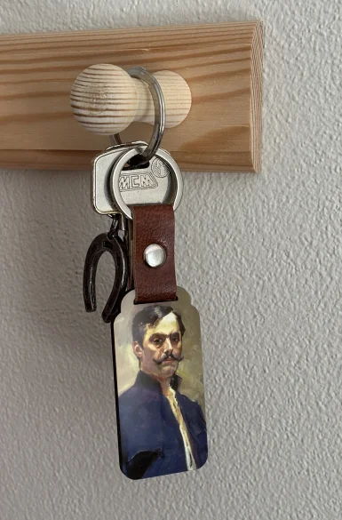 Brelok Portret własny z paletą Wojciech Kossak