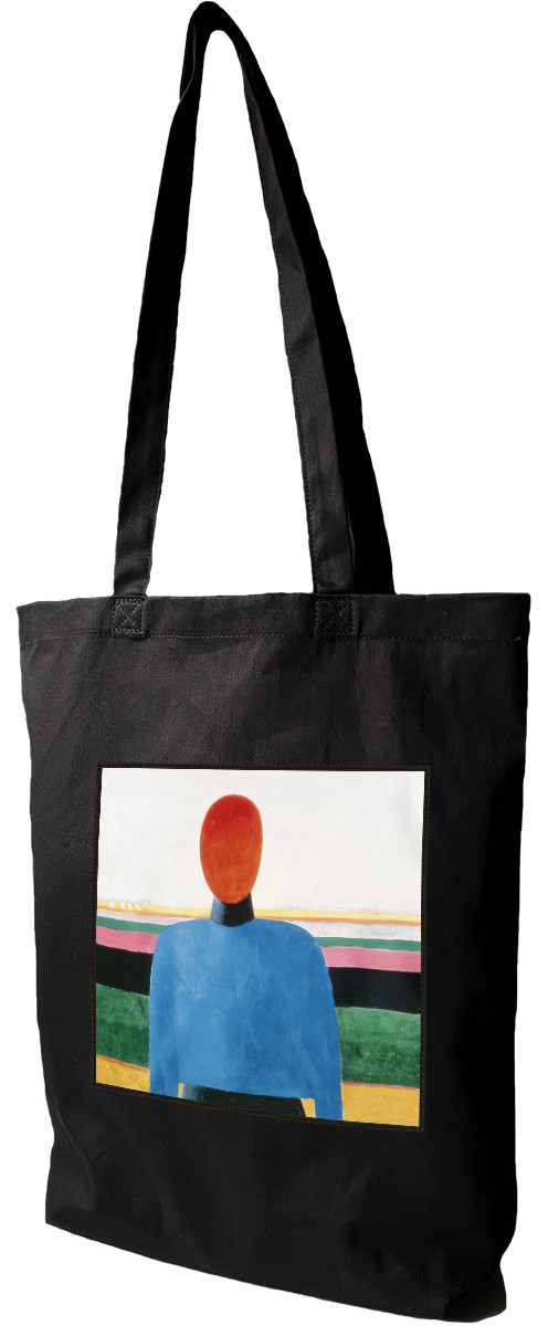 Torba z naszywką Popiersie kobiety Kazimir Severinovich Malevich, Czarna