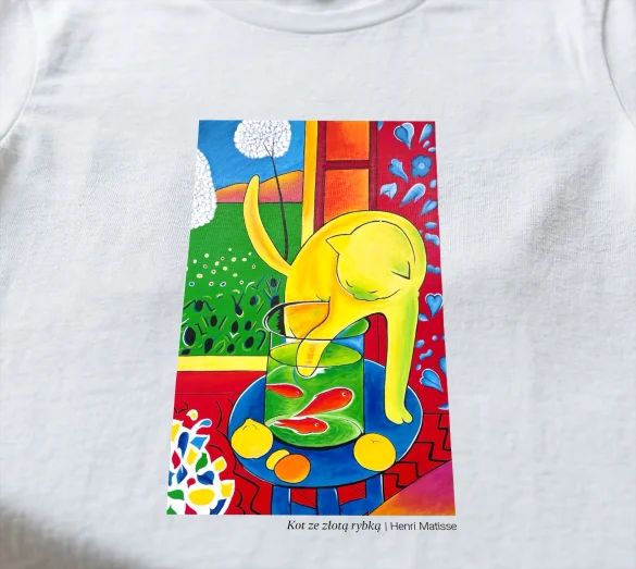 Bluzka damska Kot ze złotą rybką Henri Matisse
