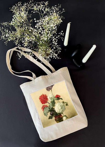 Torba z naszywką Peonie (maki) Anna Bilińska-Bohdanowiczowa