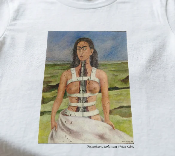 Koszulka z nadrukiem Strzaskana kolumna Frida Kahlo