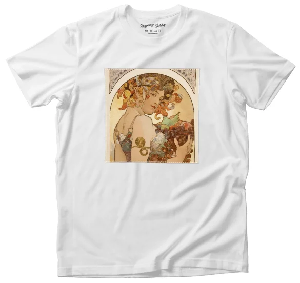 Koszulka z naszywką Fruit (Owoc) Alfons Mucha