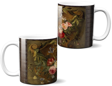 Kubek Dekoracyjna martwa natura Z girlandą kwiatów Jan van Kessel (starszy)