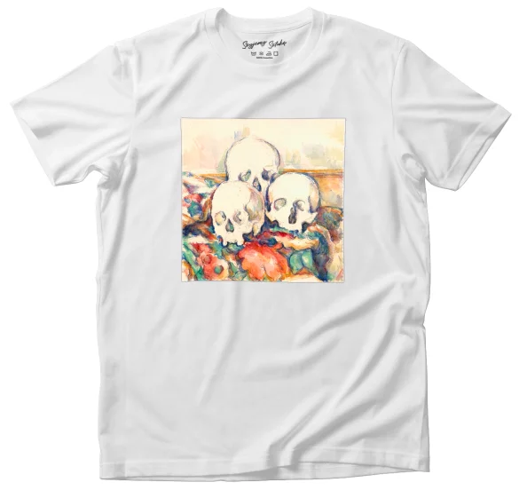 Koszulka z naszywką Trzy czaszki Paul Cezanne