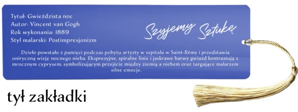 Zakładka do książki Gwiaździsta Noc Vincent Van Gogh