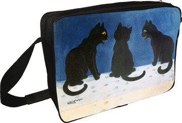 Torba na ramię Czarne koty na śniegu Louis Wain