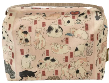 Kosmetyczka kuferek 55 kotów reprezentujących pięćdziesiąt trzy stacje Tokaido Utagawa Kuniyoshi