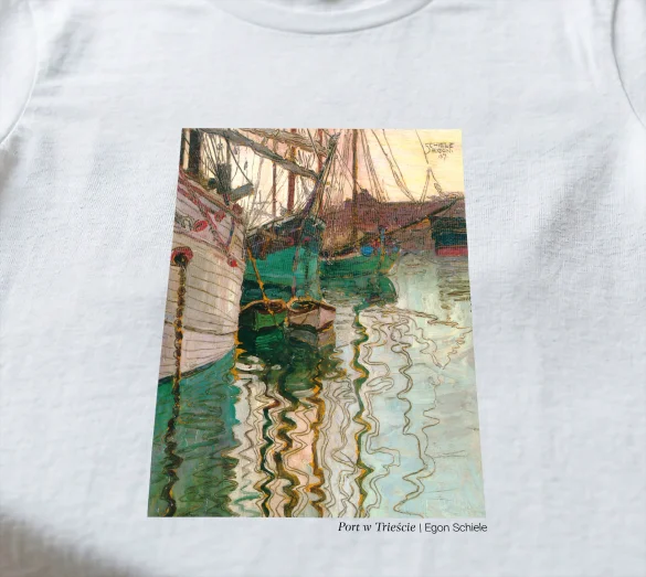 Koszulka z nadrukiem Port w Trieście Egon Schiele