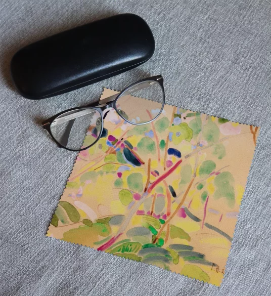 Ściereczka do okularów Krajobraz z drzewami w pobliżu Pretzfeld Curt Herrmann