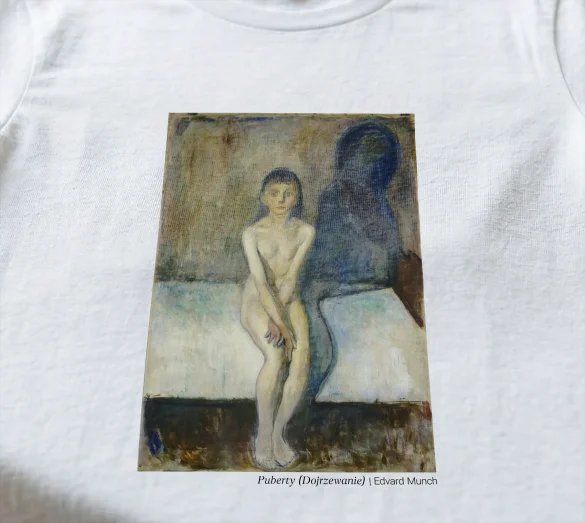 Koszulka z nadrukiem Puberty (Dojrzewanie) Edvard Munch
