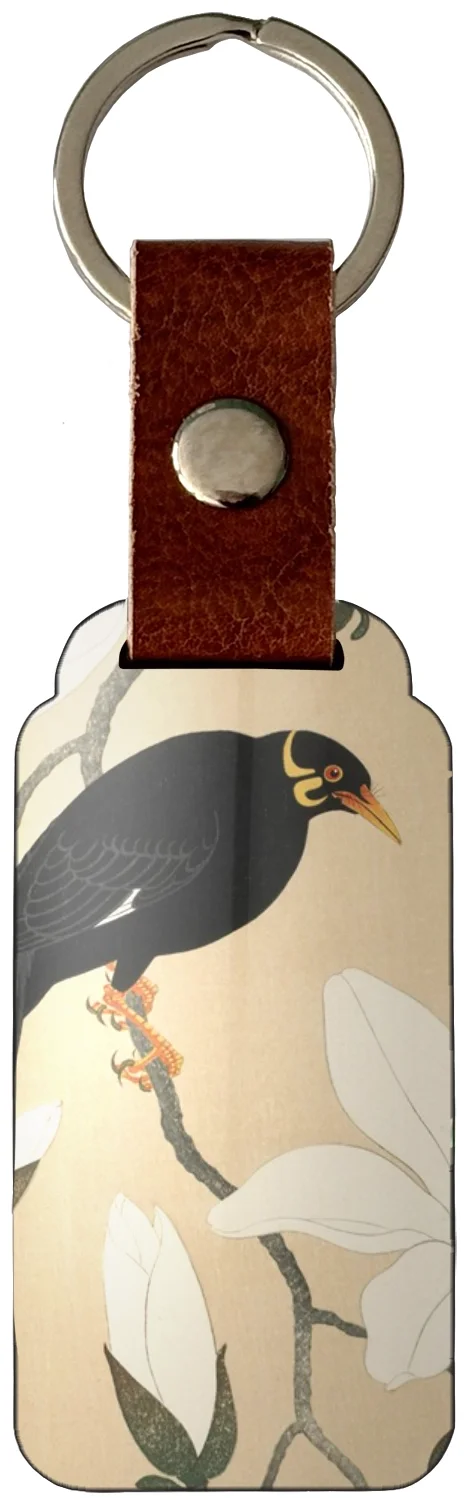 Brelok Wzgórze Myna na gałęzi magnolii Ohara Koson