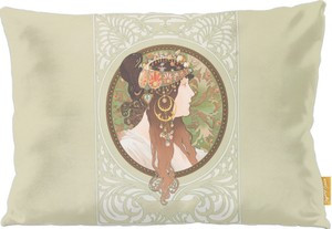 Poduszka Bizantyjskie głowy: brunetka Alfons Mucha