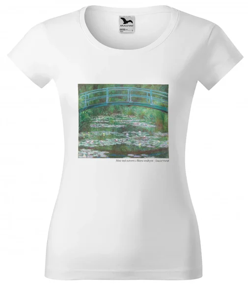 Bluzka damska Most nad stawem z liliami wodnymi Claude Monet