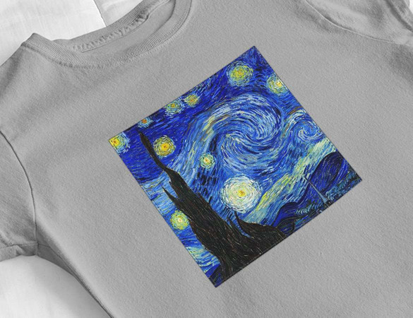 Bluzka damska z naszywką Gwiaździsta Noc Vincent Van Gogh