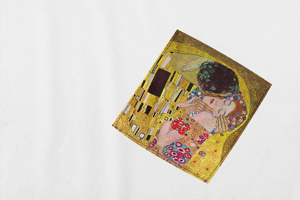 Koszulka z kieszonką Pocałunek Gustav Klimt