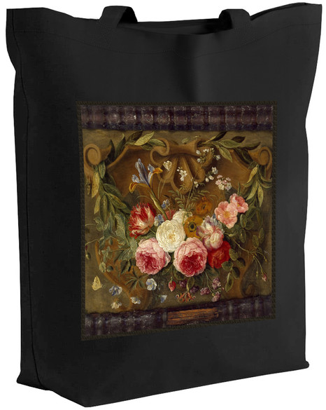 Torba z naszywką Dekoracyjna martwa natura Z girlandą kwiatów Jan van Kessel (starszy)