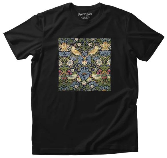 Koszulka z naszywką Kradzież truskawek William Morris