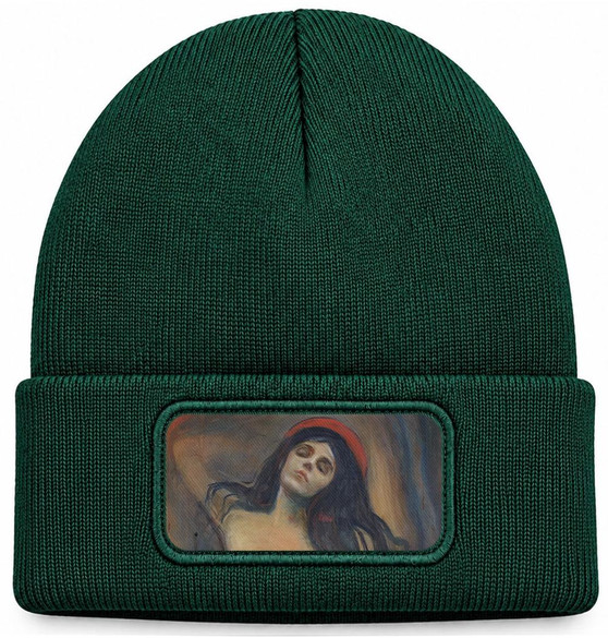 Czapka zimowa Madonna Edvard Munch – zielona