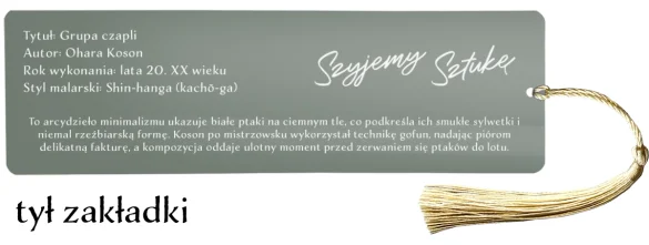 Zakładka do książki Grupa czapli Ohara Koson